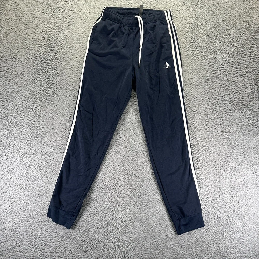 Adidas Pant Mens S Blue Polyester Jogger‎ Tapered Leg Performance Running Sports